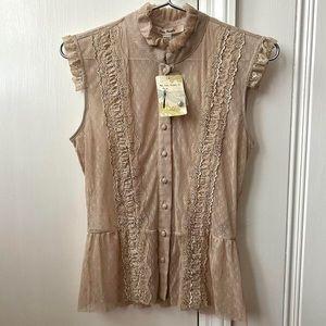 FREE PEOPLE VINTAGE LACE TOP